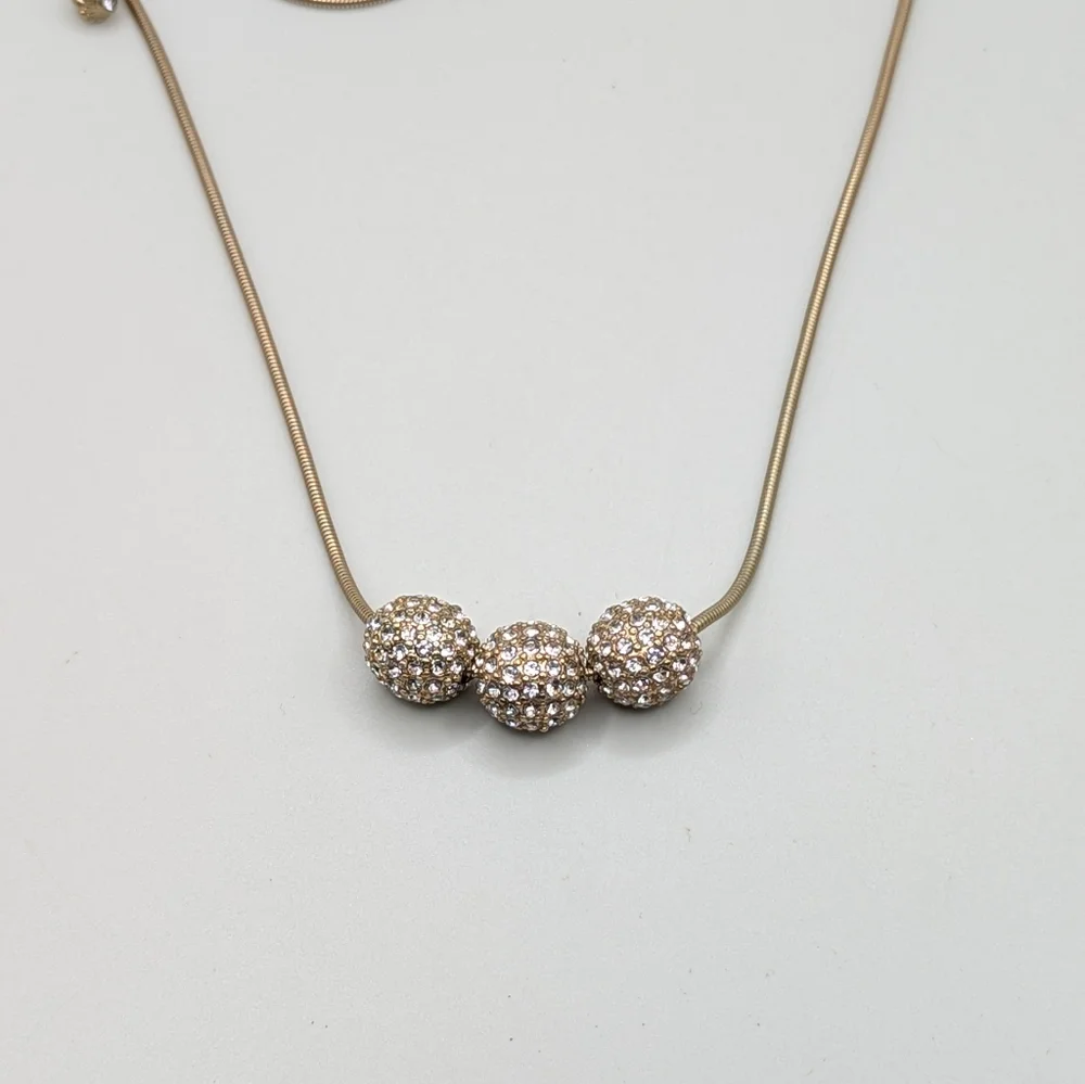 Chico's Convertible Goldtone Fireball Necklace NEW - Picture 3 of 5